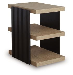 Ashley Furniture T721-3 Rylandyn - Rectangular End Table - Black / Light Brown