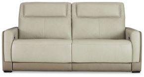Signature Design by Ashley® U3070547 Battleville - Almond - 2 Seat Pwr Rec Sofa Adj Hdrest