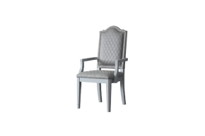 ACME 68863 House - Marchese Chair (Set of 2) - Two Tone Gray Fabric & Pearl Gray Finish