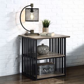 ACME BD01749 Zudora - Nightstand - Antique Oak & Black