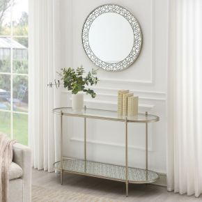 ACME LV02757 Zaba - Sofa Table - Pearl Silver