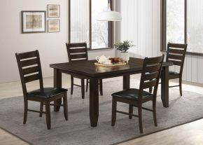 CoasterEveryday 102721-S5 Dalila - 5 Piece Rectangular Dining Table Set - Cappuccino