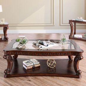 Furniture of America CM4428C Walworth - Coffee Table - Dark Oak