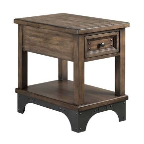 Intercon WY-TA-1624-GPG-C Whiskey River - Chairside Table - Dark Brown