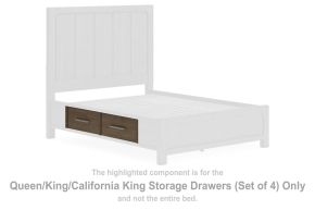 Signature Design by Ashley® B974-50 Cabalynn - Queen/ King/ California King Storage Drawers (Set of 4) - Light Brown