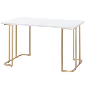 ACME 93102 Estie - Writing Desk (Same Ac00902) - White & Gold