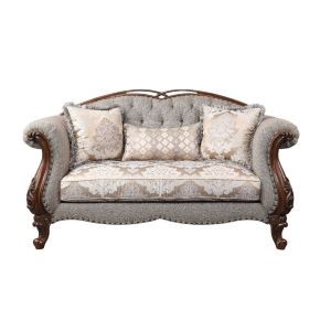 ACME 55366 Miyeon - Loveseat - Fabric & Cherry