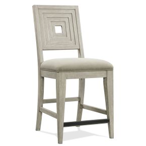 Riverside Furniture 73443 Cascade - Upholstered Wooden Back Counter Stool (Set of 2) - Dovetail