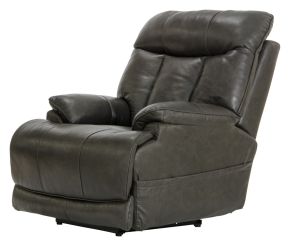 Catnapper 7645677-1283/28-3083/28 Catnapper 7645677-1283/28-3083/28 Naples - Power Headrest With Lumbar Power Lay Flat Recliner With Extended Ottoman - Steel