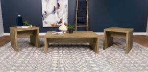 Coaster Fine Furniture 704128-S3 Lynette - 3 Piece Rectangular Coffee And End Table Set - Mango