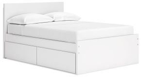 Signature Design by Ashley® EB9630B11 Onita - Full Panel Platform Bed With 1 Side Storage - White
