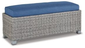 Signature Design by Ashley® P439-600 Naples Beach - Bench with Cushion - Light Gray