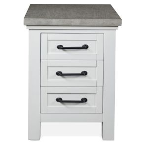 Riverside Furniture 37212 Cora - Chairside Table - Cloud / Fog