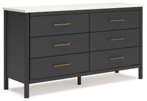Signature Design by Ashley® B2616-231 Cadmori - Six Drawer Dresser - Black / White