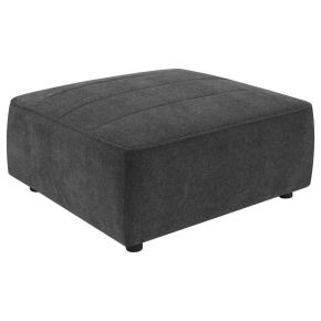 Coaster Fine Furniture 552083 Sunny - Square Upholstered Ottoman - Dark Charcoal