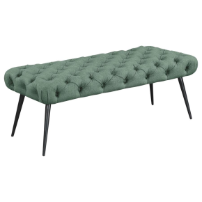 Coaster Fine Furniture 910336 Ella - Upholstered Tufted Bench Metal Legs - Teal