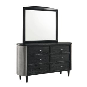 New Classic 00-B1434-DM Skyline - Dresser & Mirror - Black / Gray