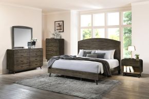 New Classic 00-1078-35C Rex - Queen 5 Piece Bedroom Set (Bed, Dresser, Mirror, Chest, Nightstand) - Brown