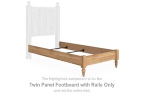 Signature Design by Ashley® PCB1075-52 Aleaport - Twin Panel Footboard With Rails - Warm Brown