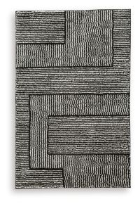 Signature Design by Ashley® R407592 Kurtmen - 5' x 7' Rug - Black / Ivory