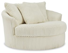 Ashley Furniture 2110421 Ashley Furniture 2110421 Lindyn - Oversized Swivel Accent Chair - Ivory