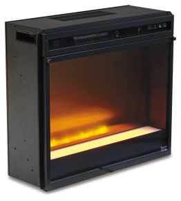 Signature Design by Ashley® W100-02 Entertainment Accessories - Fireplace Insert Glass/Stone - Black