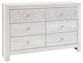 Ashley Furniture B181-31 Paxberry - Whitewash - Six Drawer Dresser - Medallion Drawer Pulls