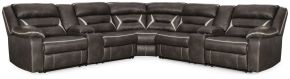 Signature Design by Ashley® 13104S5 Kincord - 3-Piece Power Reclining Sectional - Midnight