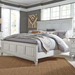 Liberty Furniture 417-BR-CPB Allyson Park - California King Panel Bed - White