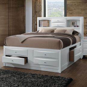 ACME 21696EK Ireland - Eastern King Bed With Storage - White