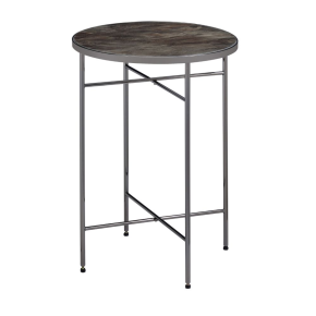 ACME 83959 Bage - Accent Table - Glass & Black Nickel