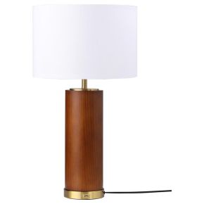 Coaster Fine Furniture 920209 Aziel - Drum Shade Wood Frame Table Lamp - Cappuccino