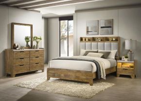 Coaster Fine Furniture 222971Q-S4 Henderson - 4 Piece Queen Bedroom Set - Medium Oak