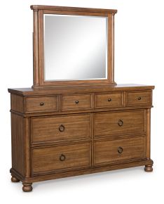 Signature Design by Ashley® PCB824B1 Rowlenstown - Dresser And Mirror - Brown