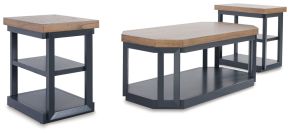 Ashley Furniture T402-13 Landocken - Occasional Table Set (Set of 3) - Brown / Blue