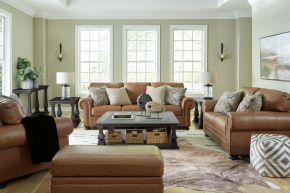 Ashley Furniture 57604/38/35/23/14 Ashley Furniture 57604/38/35/23/14 Carianna - 4 Pc. - Sofa, Loveseat, Chair And A Half, Ottoman - Caramel