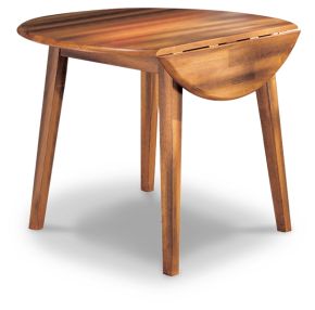 Ashley® D199-15 Berringer - Rustic Brown - Round Drm Drop Leaf Table- cron test 2