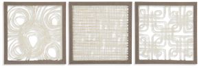 Signature Design by Ashley® A8010009 Odella - Wall Decor Set (Set of 3) - Cream / Taupe