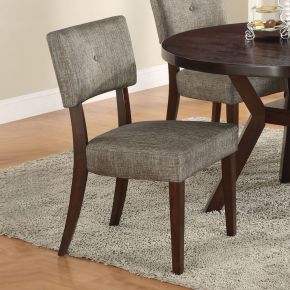 ACME 16252 Drake - Side Chair (Set of 2) - Gray Fabric & Espresso