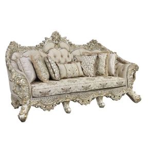 ACME LV01193 Danae - Sofa - Fabric, Champagne & Gold Finish