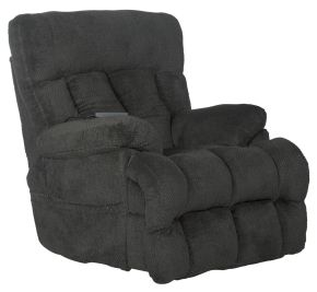 Catnapper 7647887-1804/68 Sterling - Power Headrest/Lumbar Power Lay Flat Recliner With Heat & Massage - Pewter