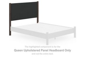 Signature Design by Ashley® PCB2614-57 Pamytta - Queen Upholstered Panel Headboard - Black / Brown