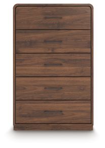 Signature Design by Ashley® PCB386-46 Fortlorn - Five Drawer Chest - Walnut Brown