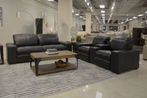 Catnapper 64411-1299/08-3099/08 Ferrara - Power Adjustable Headrest Power Recliner Sofa With Zero Gravity - Black