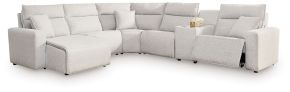Ashley Furniture 65907S19 Ashley Furniture 65907S19 Modmax II - 6-Piece Power Reclining Sectional With LAF Press Back Power Chaise And Console - Stone