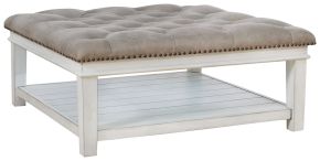 Signature Design by Ashley® T937-21 Kanwyn - Whitewash - Uph Ottoman Cocktail Table