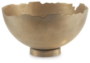 Signature Design by Ashley® A2000594 Maura - Antique Gold Finish - Bowl