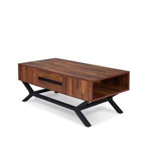 ACME 80620 Karine - Coffee Table - Walnut & Sandy Black