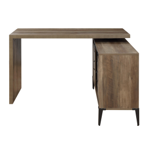 ACME OF00006 Zakwani - Writing Desk - Rustic Oak & Black Finish - Wood - 31"