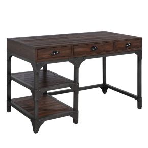 ACME OF00143 Gorden - Writing Desk - Espresso Oak Finish & Antique Black Metal